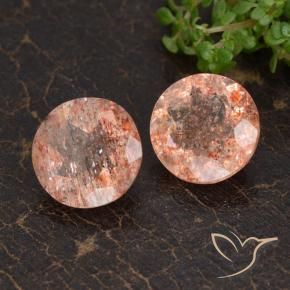 Shop natural 6.34ct ピーチオレンジ サンストーン gems, ラウンド, from インド at GemSelect. In stock, global shipping!