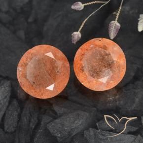 Shop natural 5.89ct 赤みがかったオレンジ サンストーン gems, ラウンド, from インド at GemSelect. In stock, global shipping!