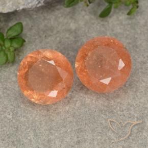 Shop natural 5.52ct グレープフルーツオレンジ サンストーン gems, ラウンド, from インド at GemSelect. In stock, global shipping!