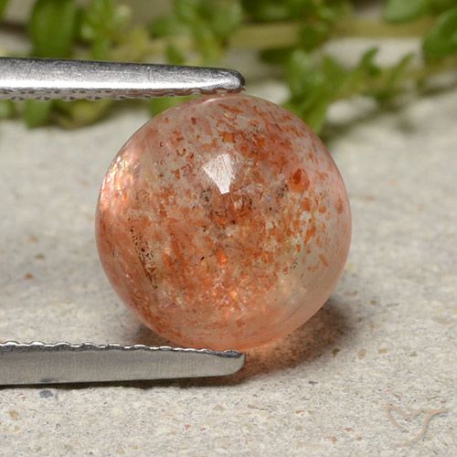 2.32ct 天然 グレープフルーツオレンジ サンストーン, ラウンド, 半透明