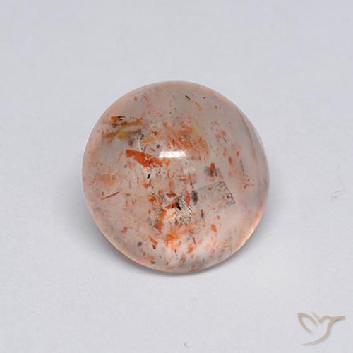 2.13ct 天然 ピーチオレンジ サンストーン, ラウンド, 透明