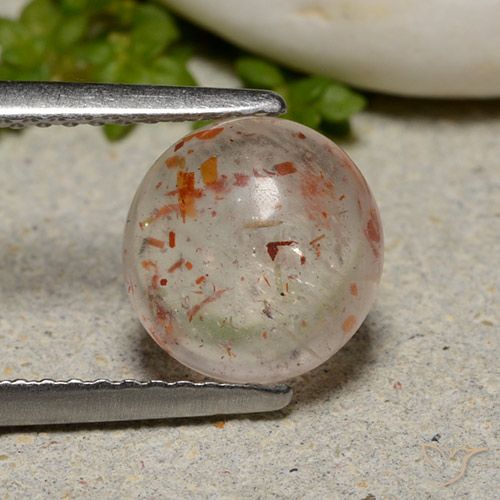 2.23ct 天然 オレンジホワイト サンストーン, ラウンド, 透明