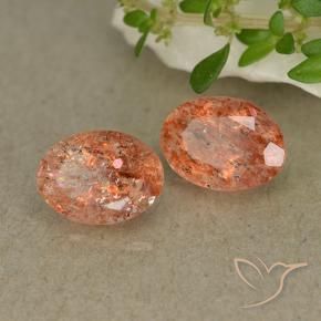 Shop natural 1.61ct ミディアムオレンジ サンストーン gems, 楕円形, from ロシア at GemSelect. In stock, global shipping!