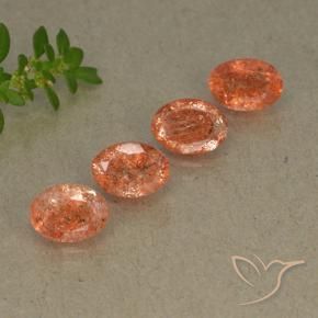 Shop natural 3.26ct ジンジャーオレンジ サンストーン gems, 楕円形, from インド at GemSelect. In stock, global shipping!