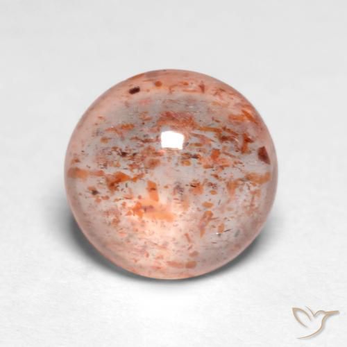 1.16ct 天然 ピーチオレンジ サンストーン, ラウンド, 半透明