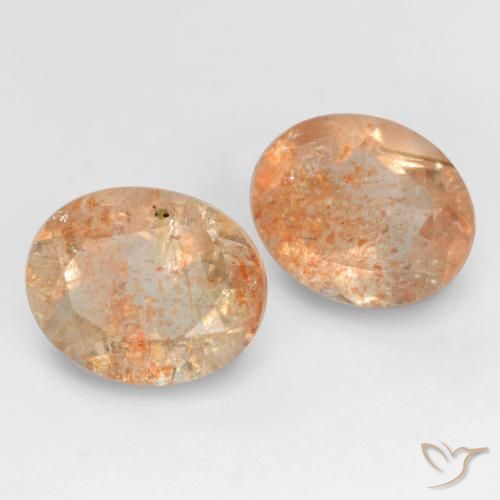 Shop natural 5.38ct 薄いピーチオレンジ サンストーン gems, 楕円形, from インド at GemSelect. In stock, global shipping!