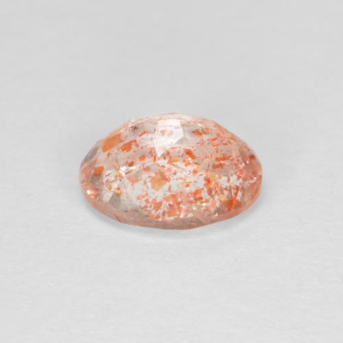 1.28カラットの天然ジンジャーオレンジサンストーン（8×6.1 mm・オーバルカット）