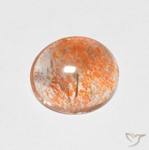 1.76ct 天然 ライトオレンジ サンストーン, 楕円形, 半透明