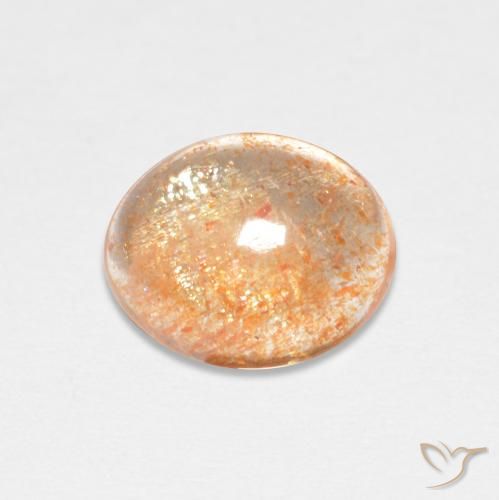 1.82ct 天然 ライトオレンジ サンストーン, 楕円形, 半透明