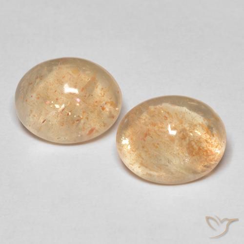 Shop natural 5.18ct 薄いピーチオレンジ サンストーン gems, 楕円形, from インド at GemSelect. In stock, global shipping!