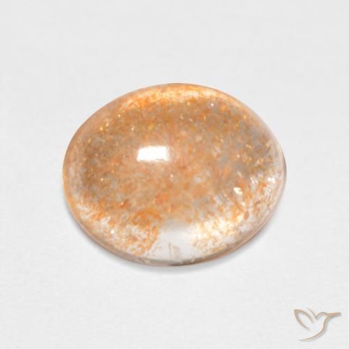 2.01ct 天然 Medium Light-Orange サンストーン, 楕円形, 半透明