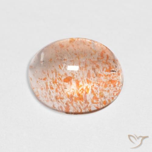 1.64ct 天然 ライトオレンジ サンストーン, 楕円形, 透明