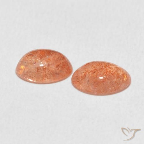 Shop natural 1.78ct ジンジャーオレンジ サンストーン gems, 楕円形, from インド at GemSelect. In stock, global shipping!
