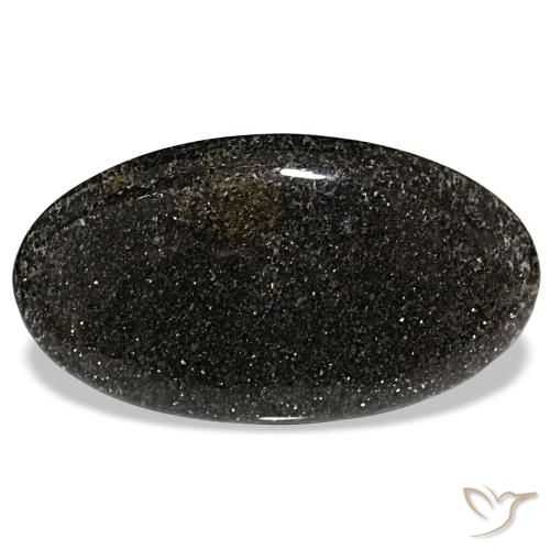 55.67ct 黒 サンストーン, 楕円形, 半透明