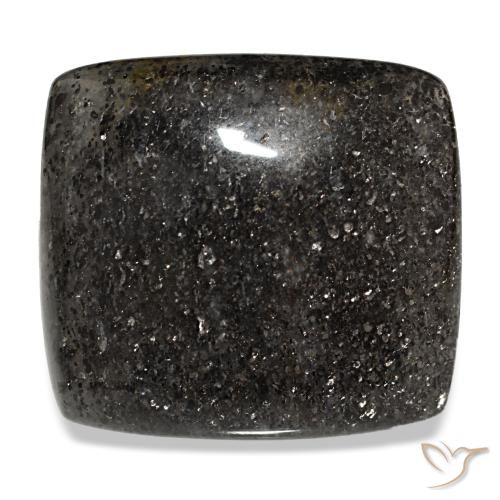 38.66ct 黒 サンストーン, クッション, 半透明