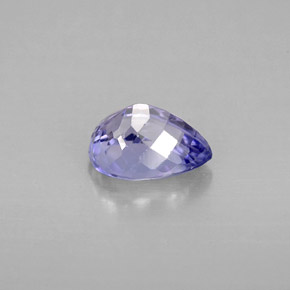 1.24カラットの天然青みがかったバイオレットタンザナイト（7.8×5.7 mm・洋梨の形）
