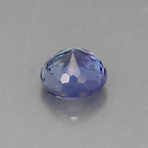 1.50カラットの天然バイオレットブルータンザナイト（6.65 mm・ラウンドカット）