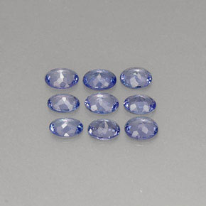 カラットの天然バイオレットブルータンザナイト（4.3×3.5 mm・オーバルカット）