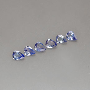カラットの天然バイオレットブルータンザナイト（5.1×4.1 mm・洋梨の形）