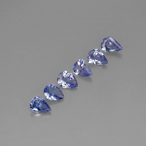カラットの天然バイオレットブルータンザナイト（5.1×3.8 mm・洋梨の形）