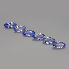 カラットの天然青みがかったバイオレットタンザナイト（7.1×3.5 mm・マーキス）