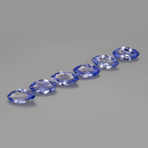 カラットの天然青みがかったバイオレットタンザナイト（7.1×3.5 mm・マーキス）