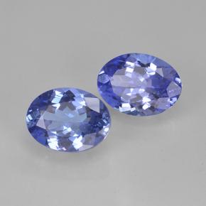 3.00カラットの天然濃いバイオレットブルータンザナイト（8.3×6.3 mm・オーバルカット）