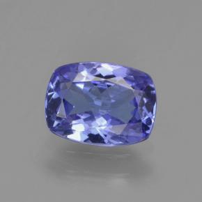 1.28カラットの天然バイオレットブルータンザナイト（8.1×6 mm・クッションカット）
