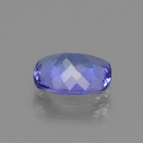 1.28カラットの天然バイオレットブルータンザナイト（8.1×6 mm・クッションカット）