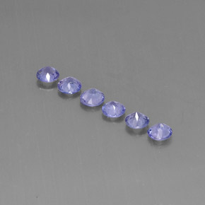 カラットの天然青みがかったバイオレットタンザナイト（3.96 mm・ラウンドカット）