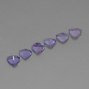 カラットの天然バイオレットブルータンザナイト（4.5×4.4 mm・トリリアント）