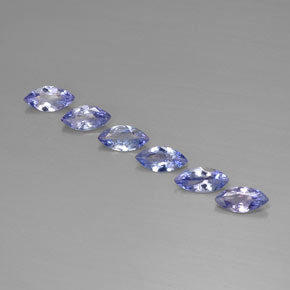 カラットの天然バイオレットブルータンザナイト（7×3.4 mm・マーキス）