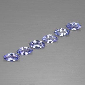 1.82カラットの天然濃いバイオレットブルータンザナイト（6.9×3.5 mm・マーキス）