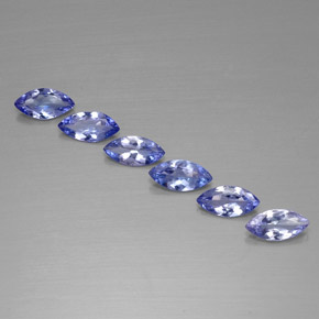 カラットの天然バイオレットブルータンザナイト（7×3.4 mm・マーキス）