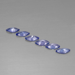 カラットの天然バイオレットブルータンザナイト（6.8×3.4 mm・マーキス）