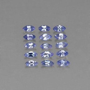 カラットの天然バイオレットブルータンザナイト（3.9×2 mm・マーキス）