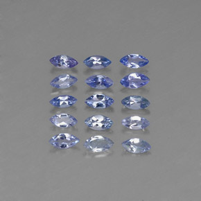 カラットの天然バイオレットブルータンザナイト（4.2×2.1 mm・マーキス）
