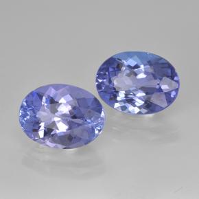 3.32カラットの天然濃いバイオレットブルータンザナイト（8.6×6.4 mm・オーバルカット）