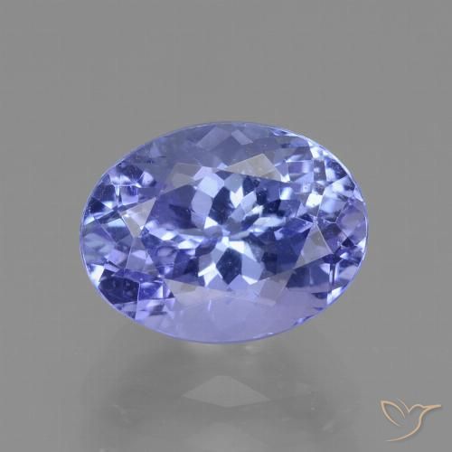 2.20ct 天然 濃いバイオレットブルー タンザナイト, 楕円形, VVS-VS