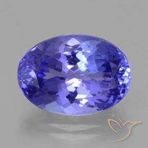 10.52ct 天然 濃いバイオレットブルー タンザナイト, 楕円形, VVS