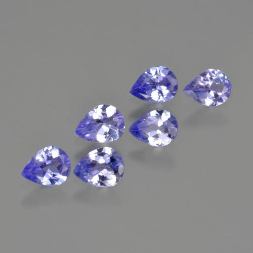 1.64カラットの天然ディープブルータンザナイト（5.1×3.8 mm・洋梨の形）
