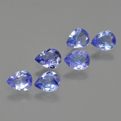 1.62カラットの天然濃いバイオレットブルータンザナイト（5.2×4 mm・洋梨の形）