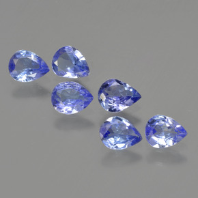 1.62カラットの天然濃いバイオレットブルータンザナイト（5.2×4 mm・洋梨の形）
