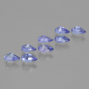 1.97カラットの天然濃いバイオレットブルータンザナイト（5.1×3.2 mm・洋梨の形）