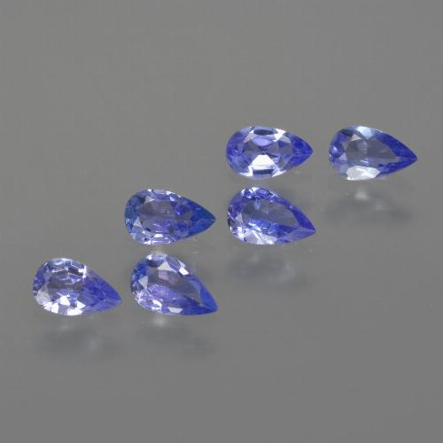 1.36カラットの天然ディープブルータンザナイト（5.1×3.2 mm・洋梨の形）
