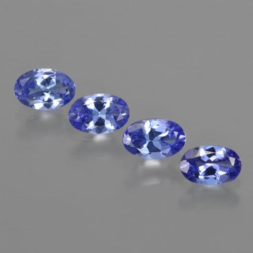 1.84カラットの天然バイオレットブルータンザナイト（6×4 mm・オーバルカット）