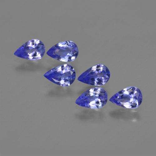 2.28カラットの天然バイオレットブルータンザナイト（6×4 mm・洋梨の形）