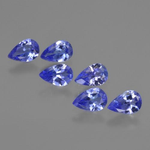 2.27カラットの天然濃いバイオレットブルータンザナイト（6.1×4 mm・洋梨の形）