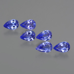 2.22カラットの天然濃いパープルブルータンザナイト（5.2×3.9 mm・洋梨の形）