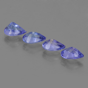 1.78カラットの天然バイオレットブルータンザナイト（6.1×4 mm・洋梨の形）